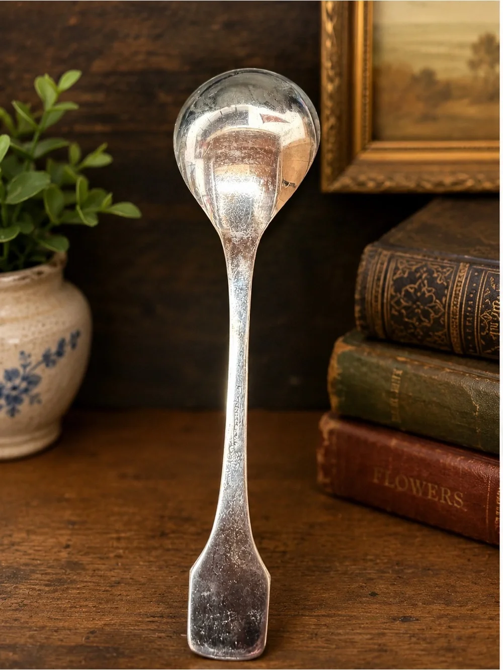 Vintage Edelstahl 18/8 Stainless Steel Serving Spoon Bowl & Spoon Emblem 8”